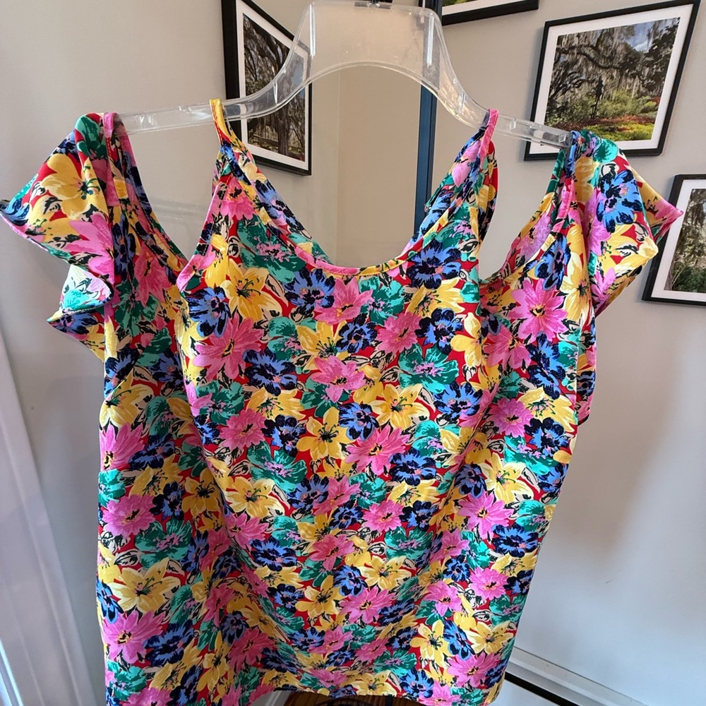 SHEIN Vibrant Floral Print Blouse